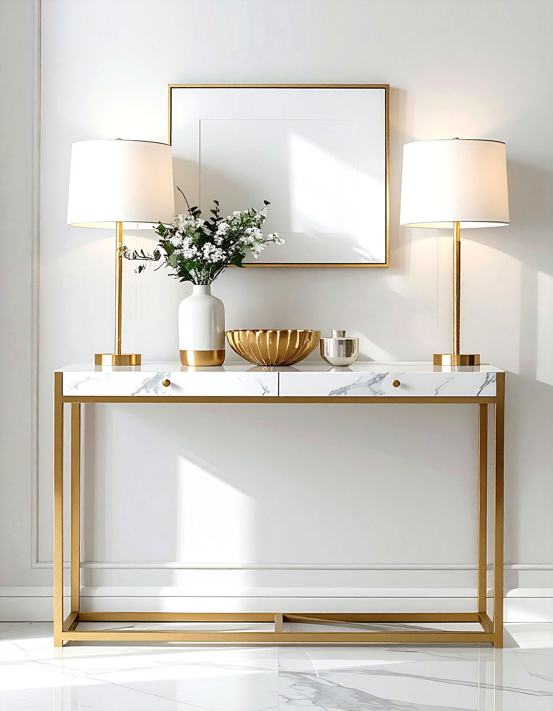 Console Table - 30 dining room storage tips