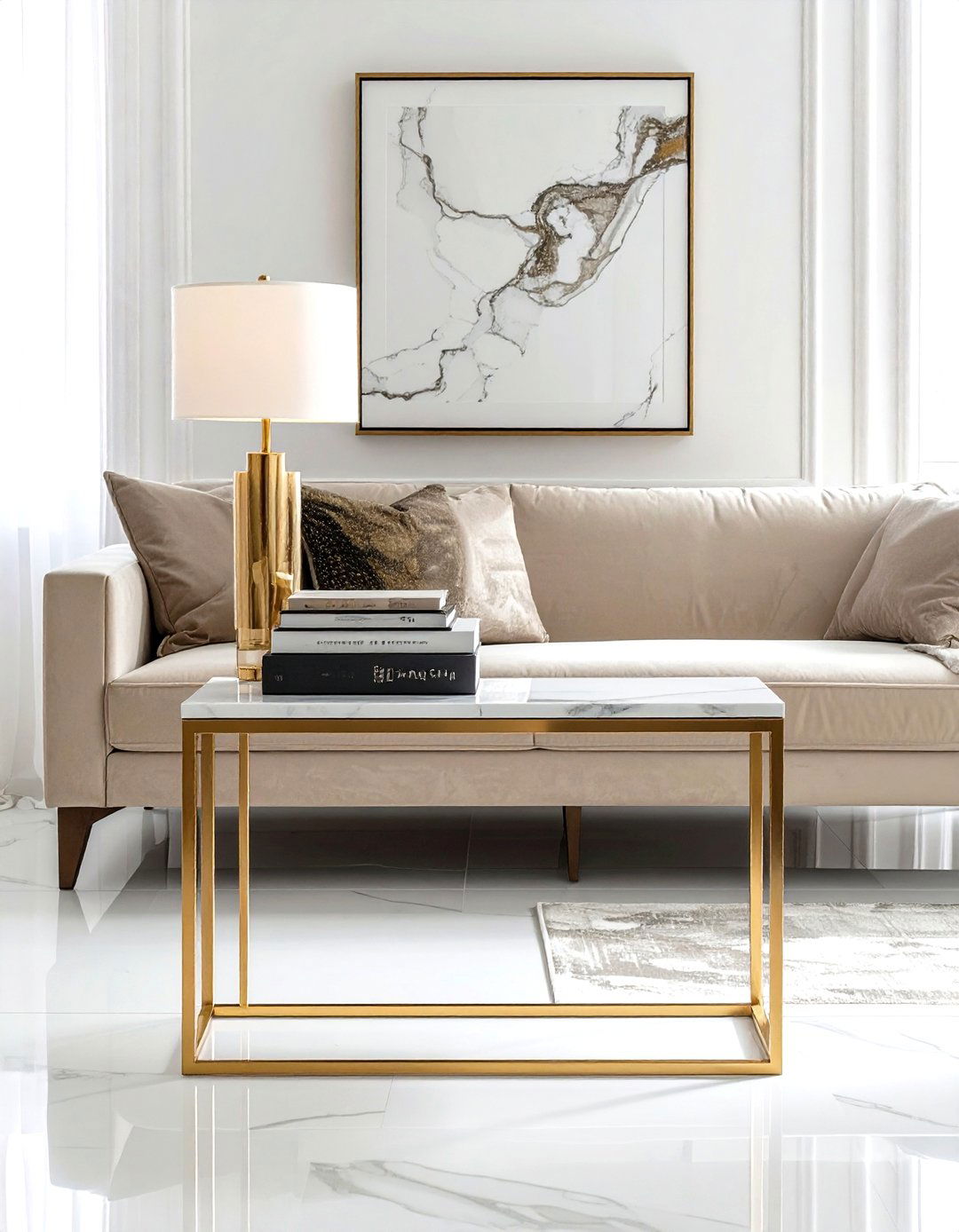 Console Table Behind Sofa - 30 living room organization ideas