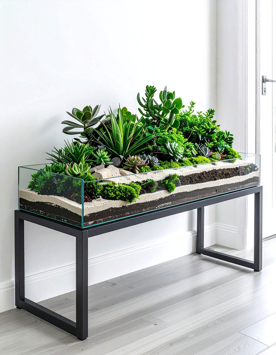 Console Table Terrarium - 30 living room terrariums