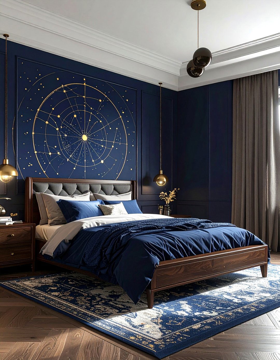 Constellation map - 30 space themed bedroom ideas