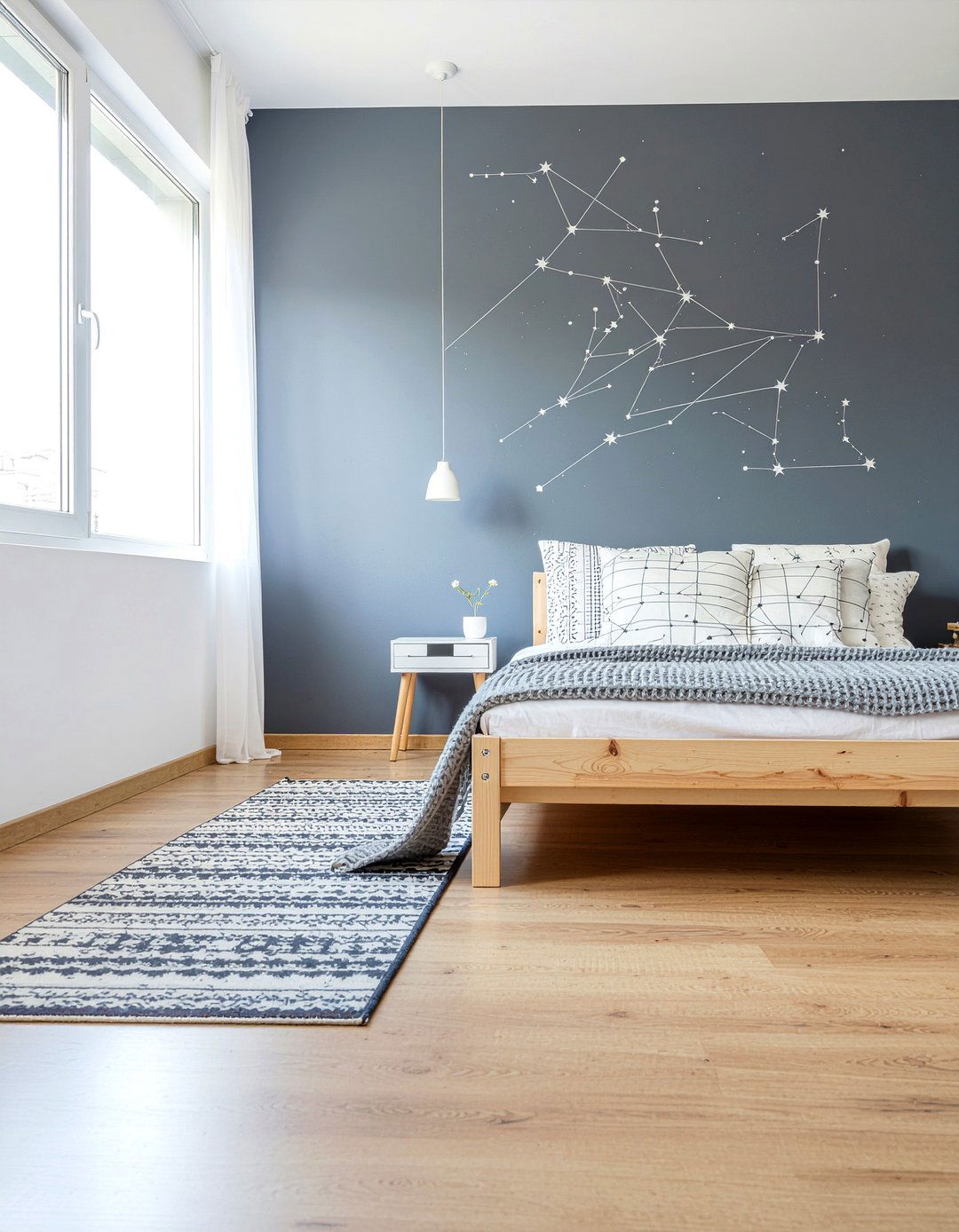 Constellation wallpaper peel - 30 galaxy bedroom ideas
