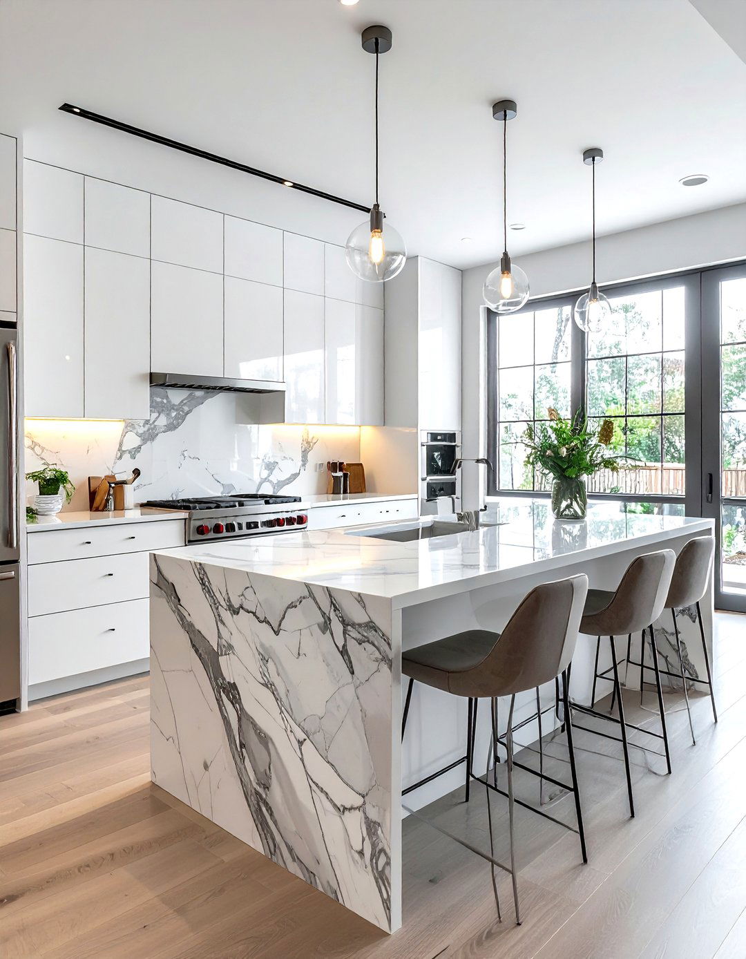 Contact paper countertops - 30 rental decor ideas