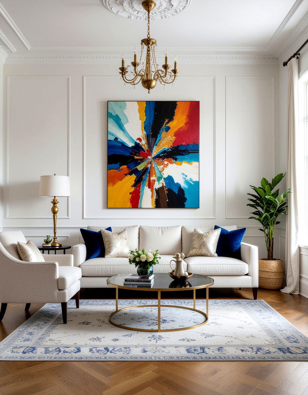 Contemporary Art In Traditional Room - 30 Georgetown dining room ideas