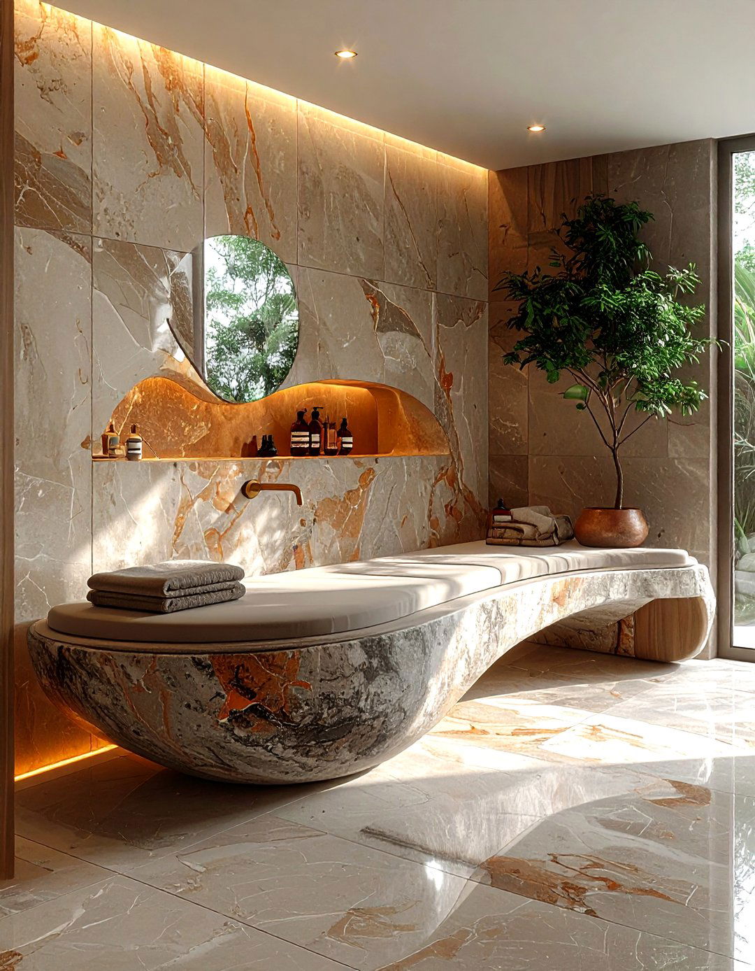 Contemporary Bathroom Seating - 30 bathroom window seat ideas