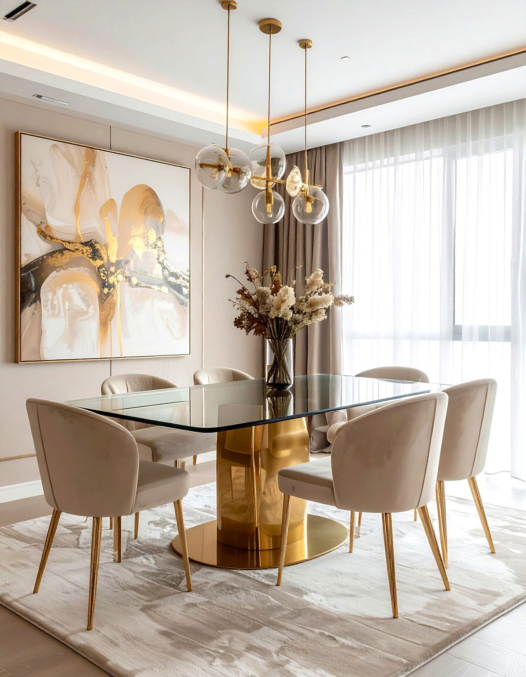 Contemporary Beige Dining Room - 30 beige dining room ideas