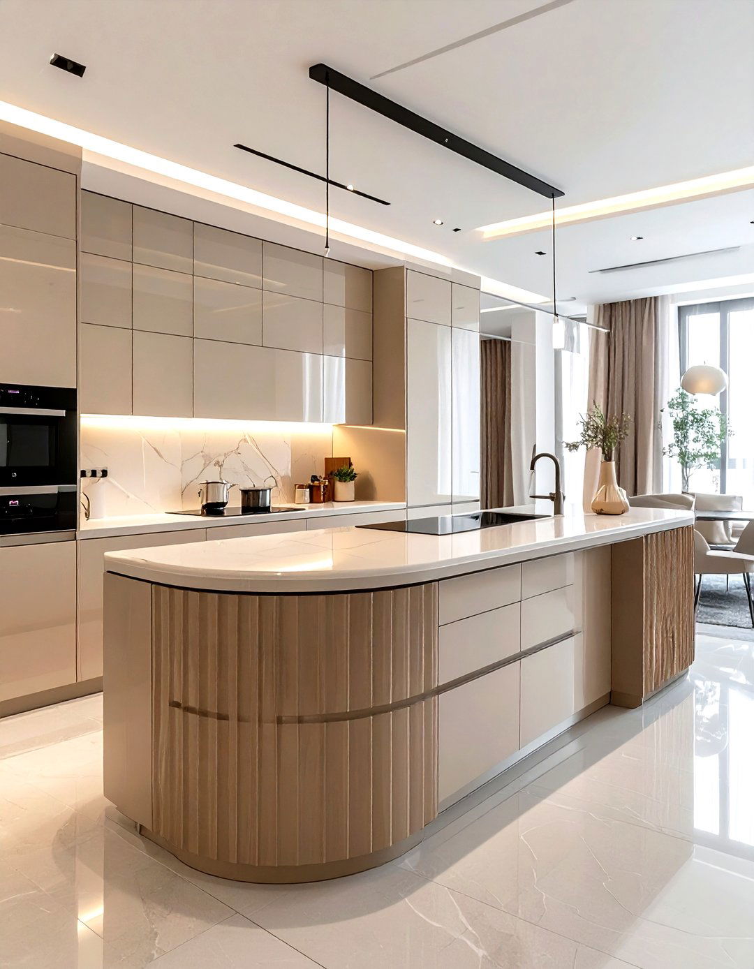 Contemporary Beige Kitchen - 30 warm beige kitchen ideas