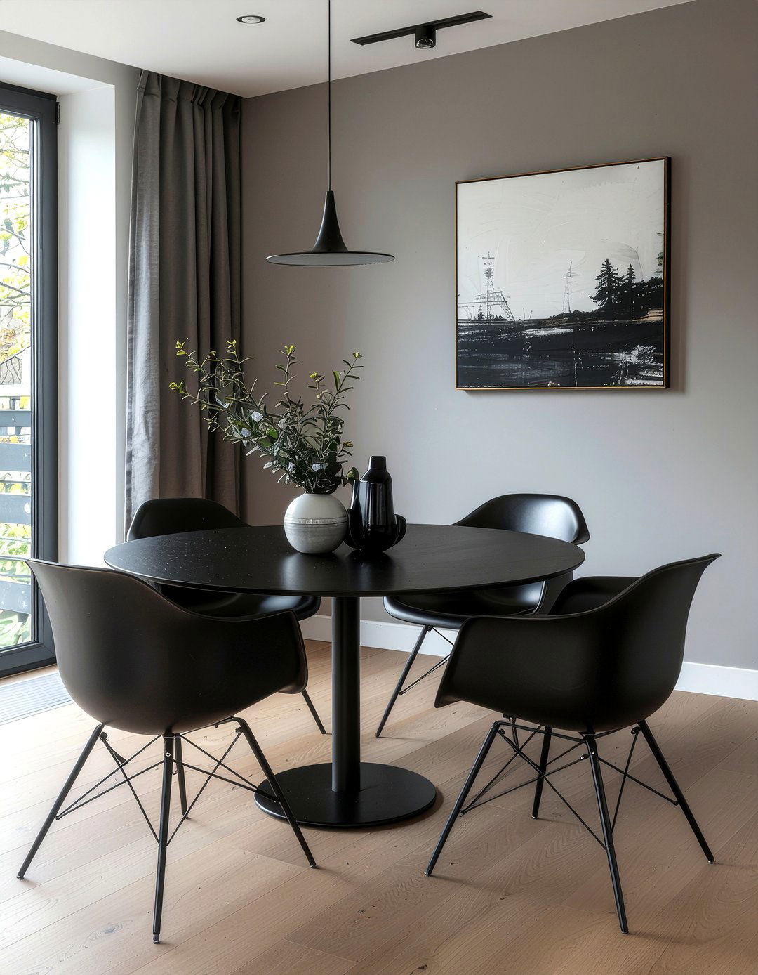 Contemporary Black Dining Set - 30 dining room Sunday dinner ideas