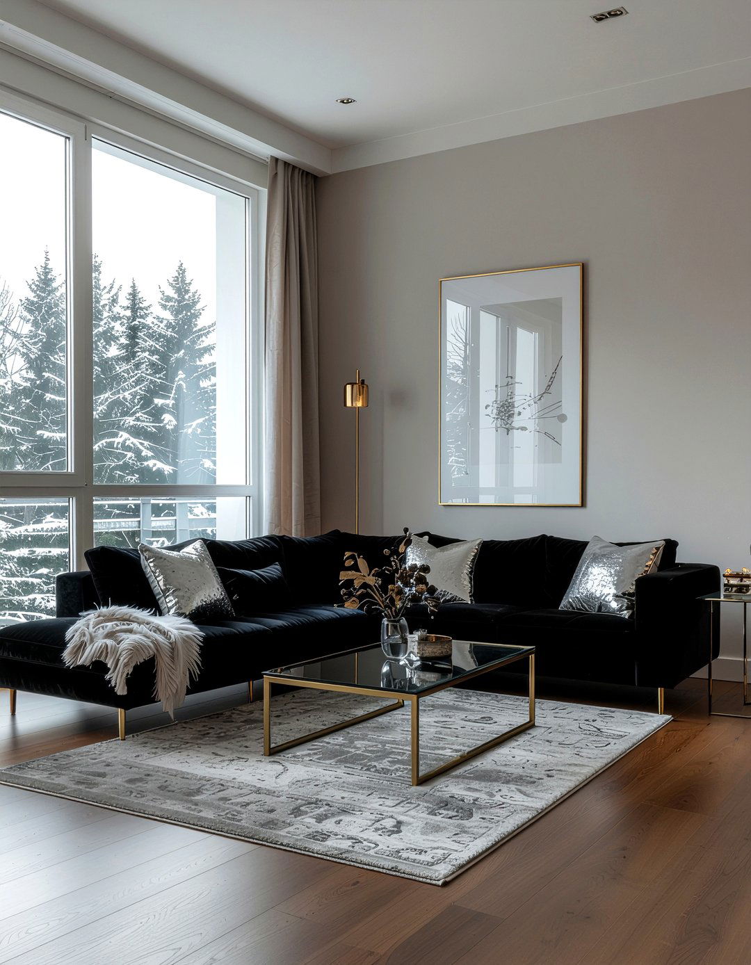 Contemporary Black Sectional - 30 living room sectional ideas