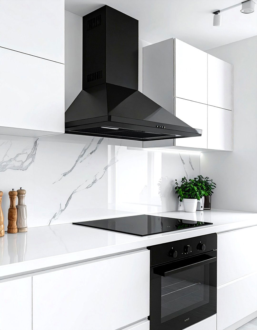 Contemporary Black Vent Hood - 30 black hood kitchen ideas
