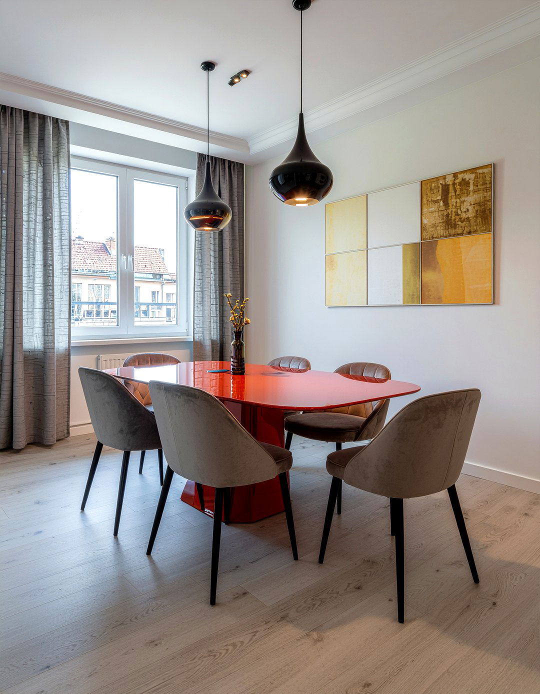 Contemporary Burnt Orange - 30 burnt orange dining room ideas