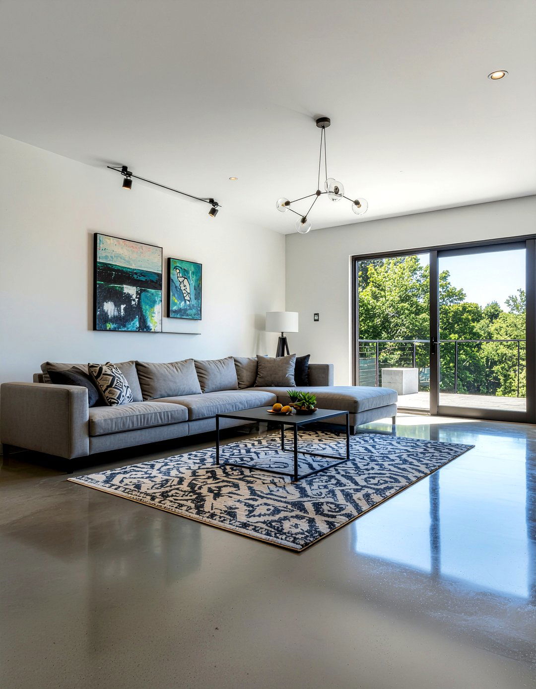 Contemporary Concrete Floor - 30 living room concrete floors
