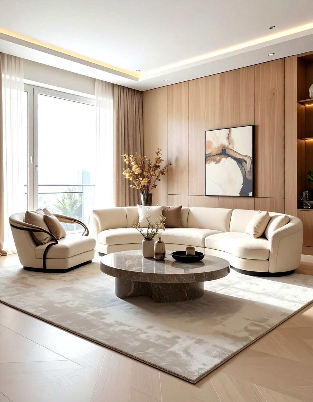 Contemporary Cream Furniture - 30 cream living room furniture ideas