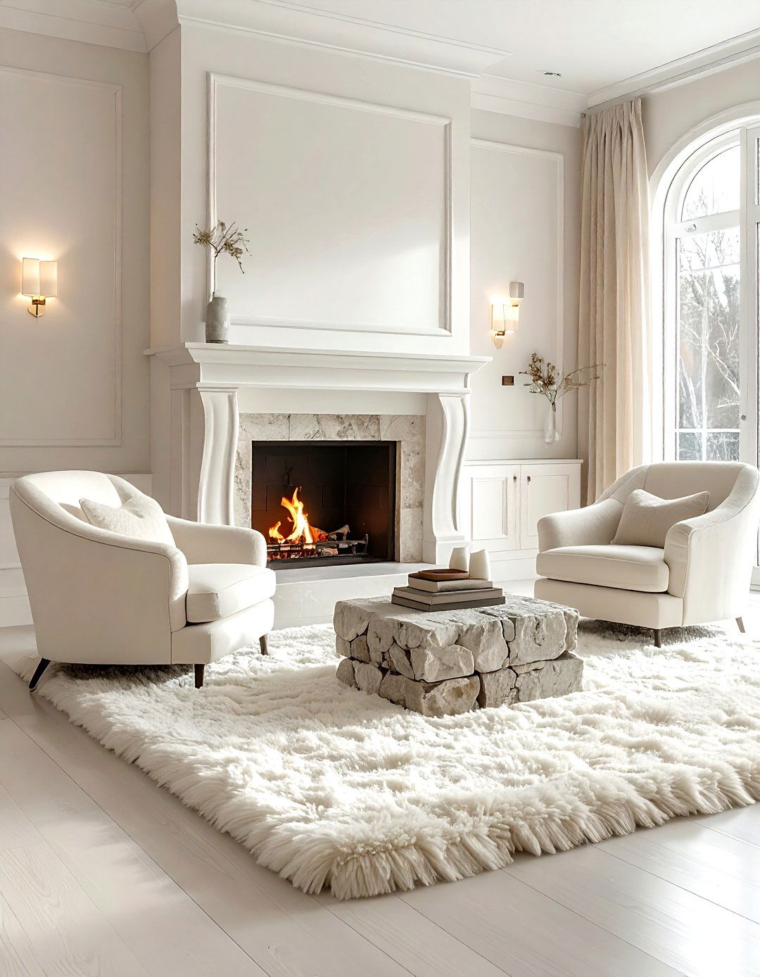Contemporary Cream Living Room With Fireplace - 30 contemporary cream living room ideas