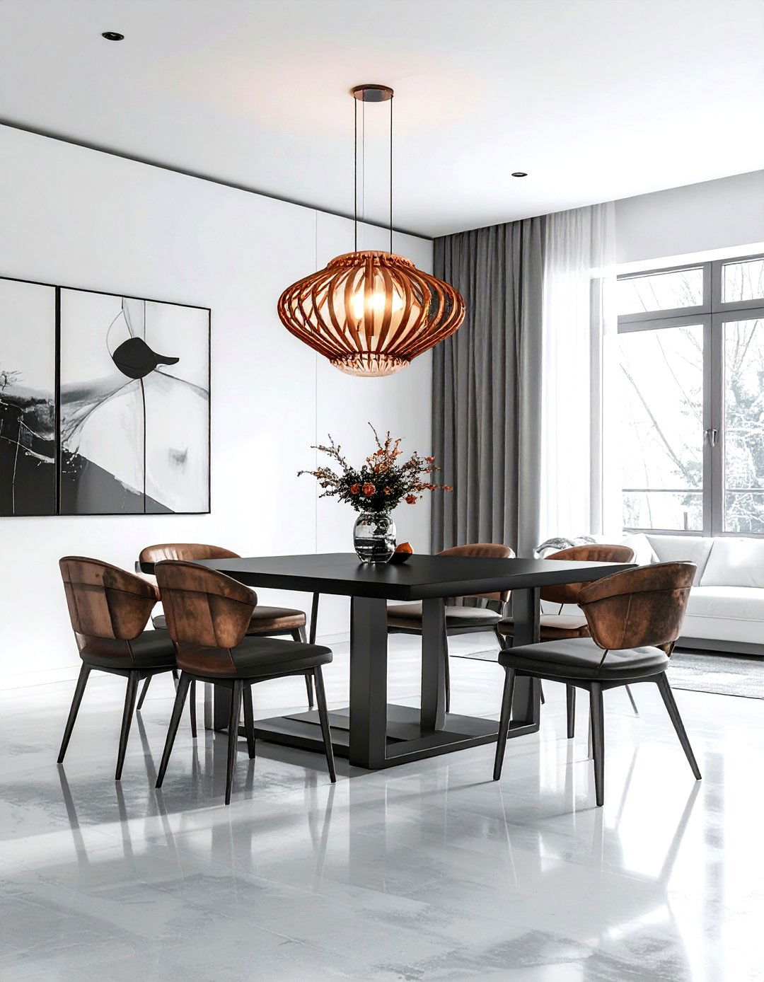 Contemporary Dining Room - 30 lantern chandelier dining room ideas