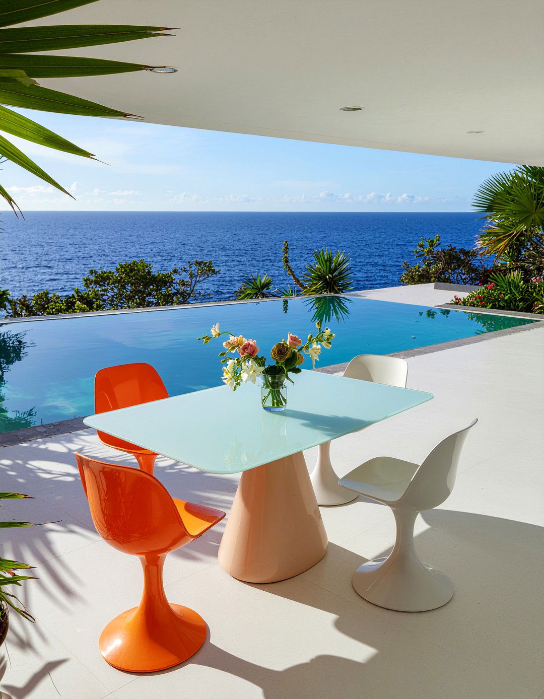Contemporary Dining Set - 30 poolside dining ideas