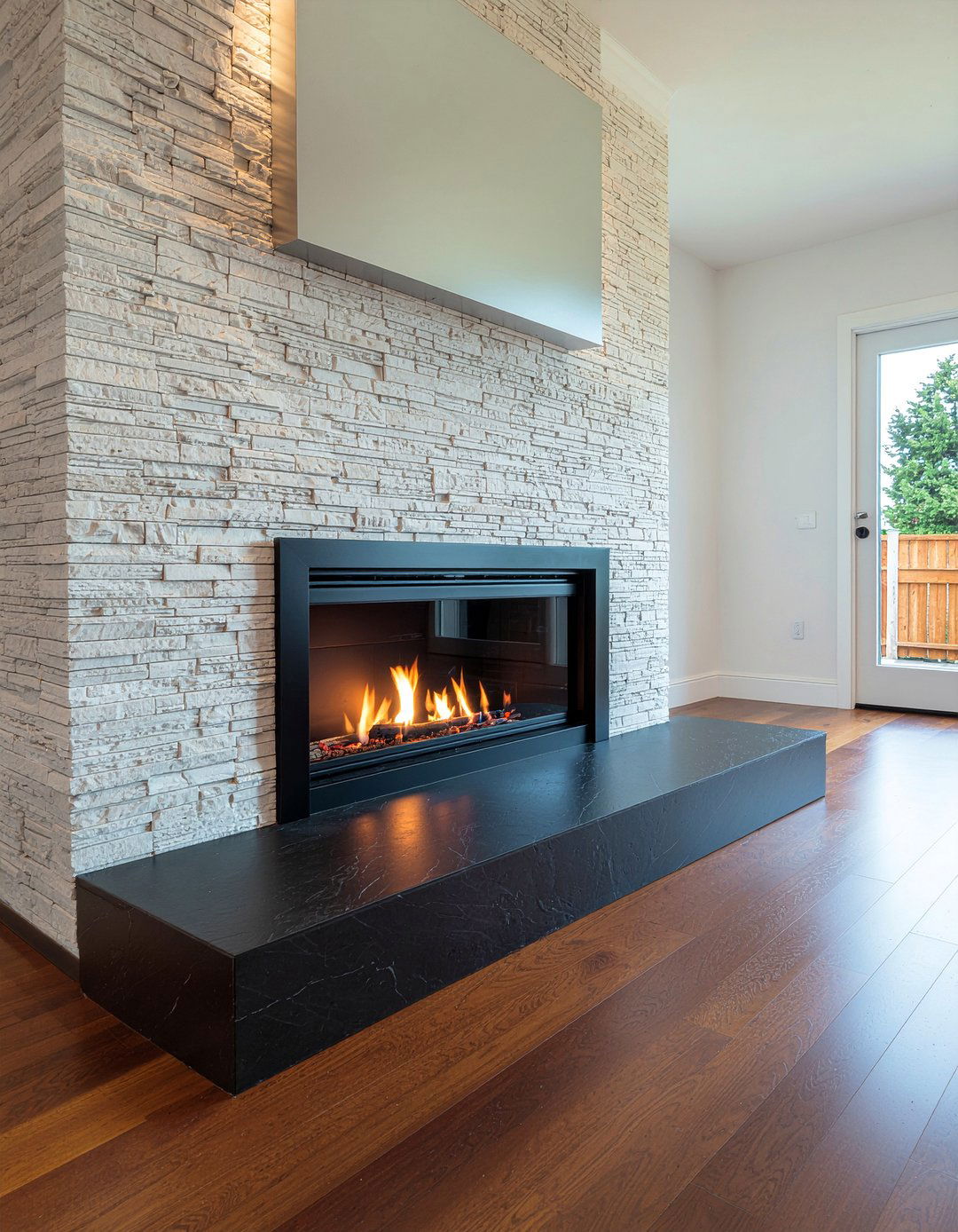 Contemporary Gas Fireplace Hearth - 30 living room gas fireplace ideas