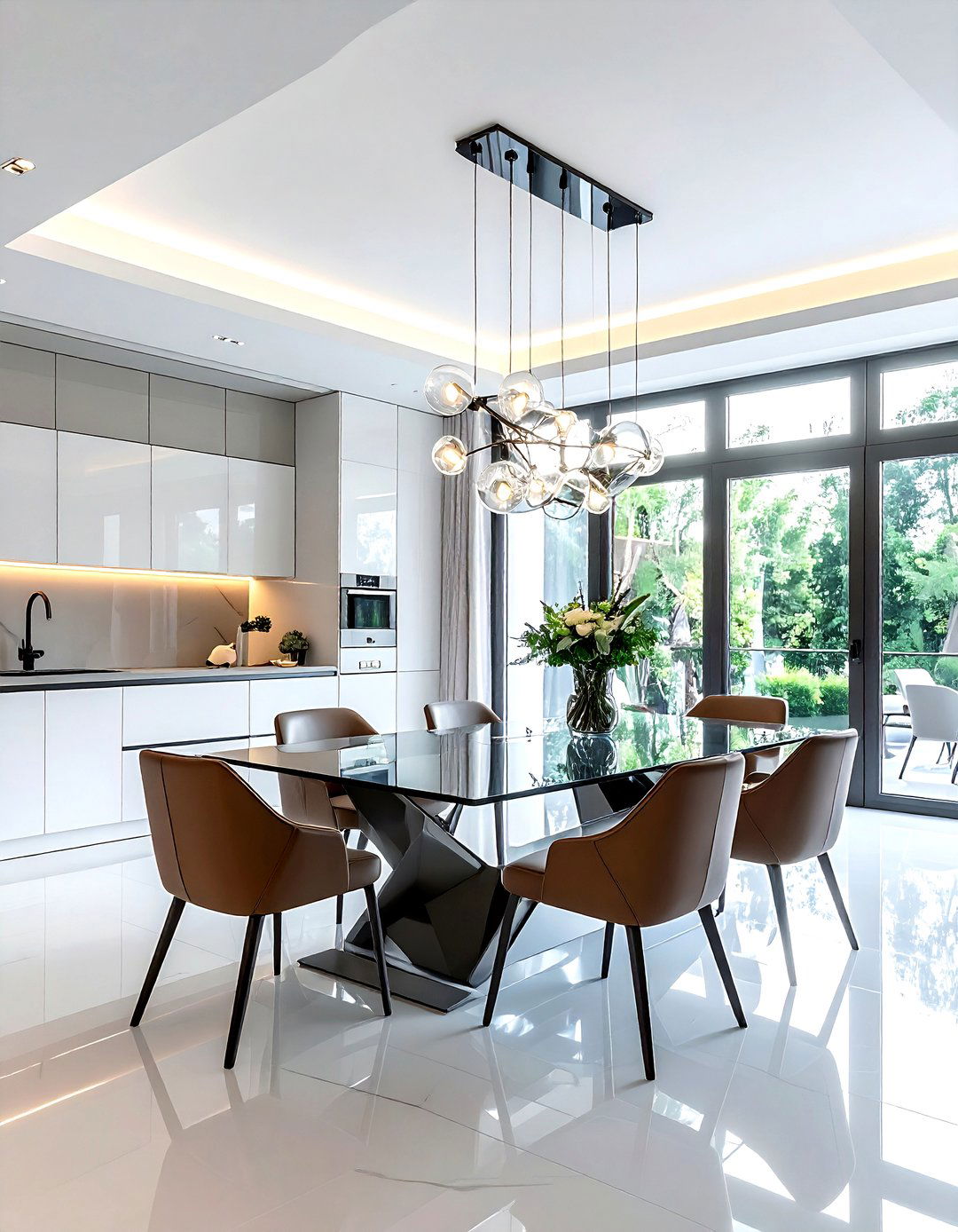 Contemporary Glass Dining Room - 30 glass dining room ideas