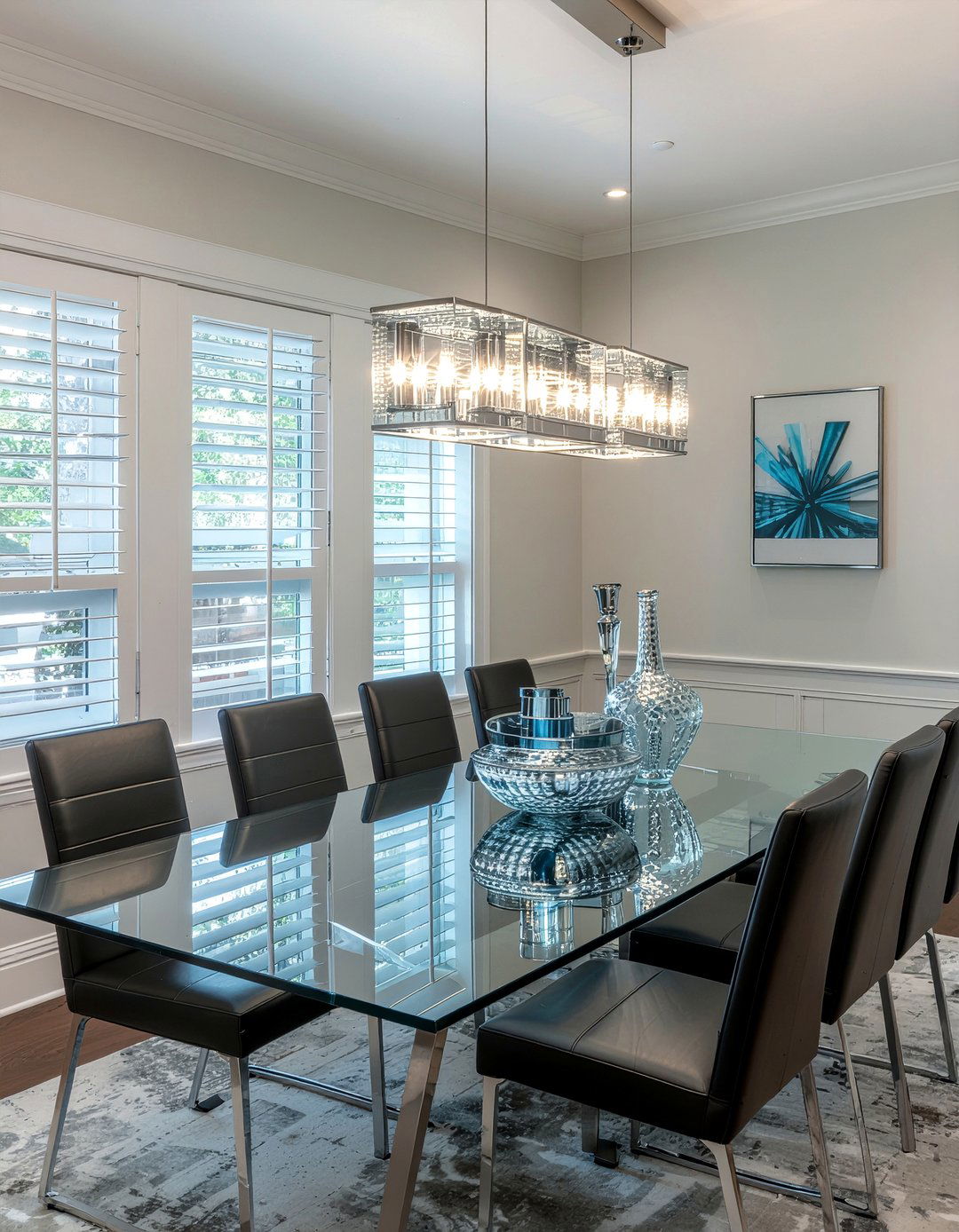 Contemporary Glass Wall Light - 30 dining room sconce ideas