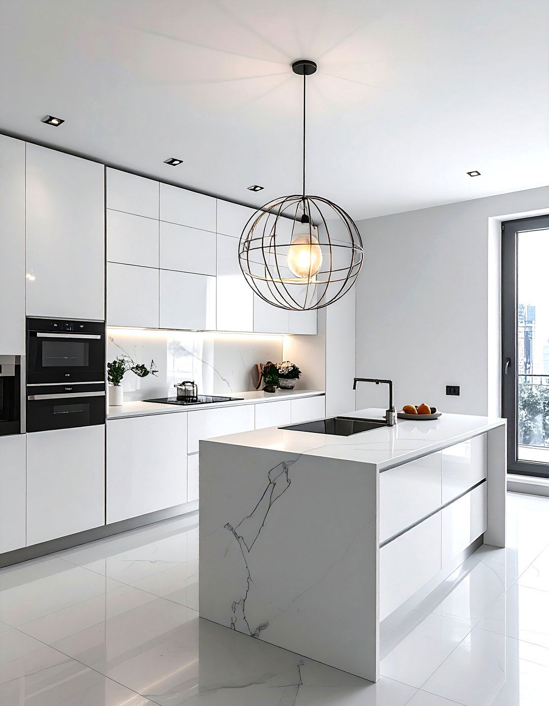 Contemporary Globe Kitchen Light - 30 globe pendant kitchen ideas