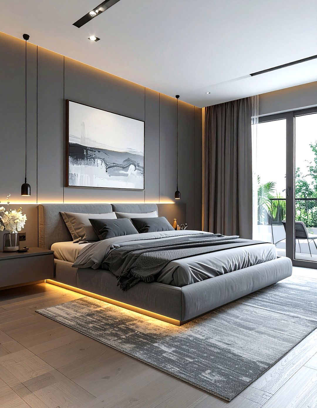 Contemporary Gray Bedroom - 30 modern gray bedroom ideas