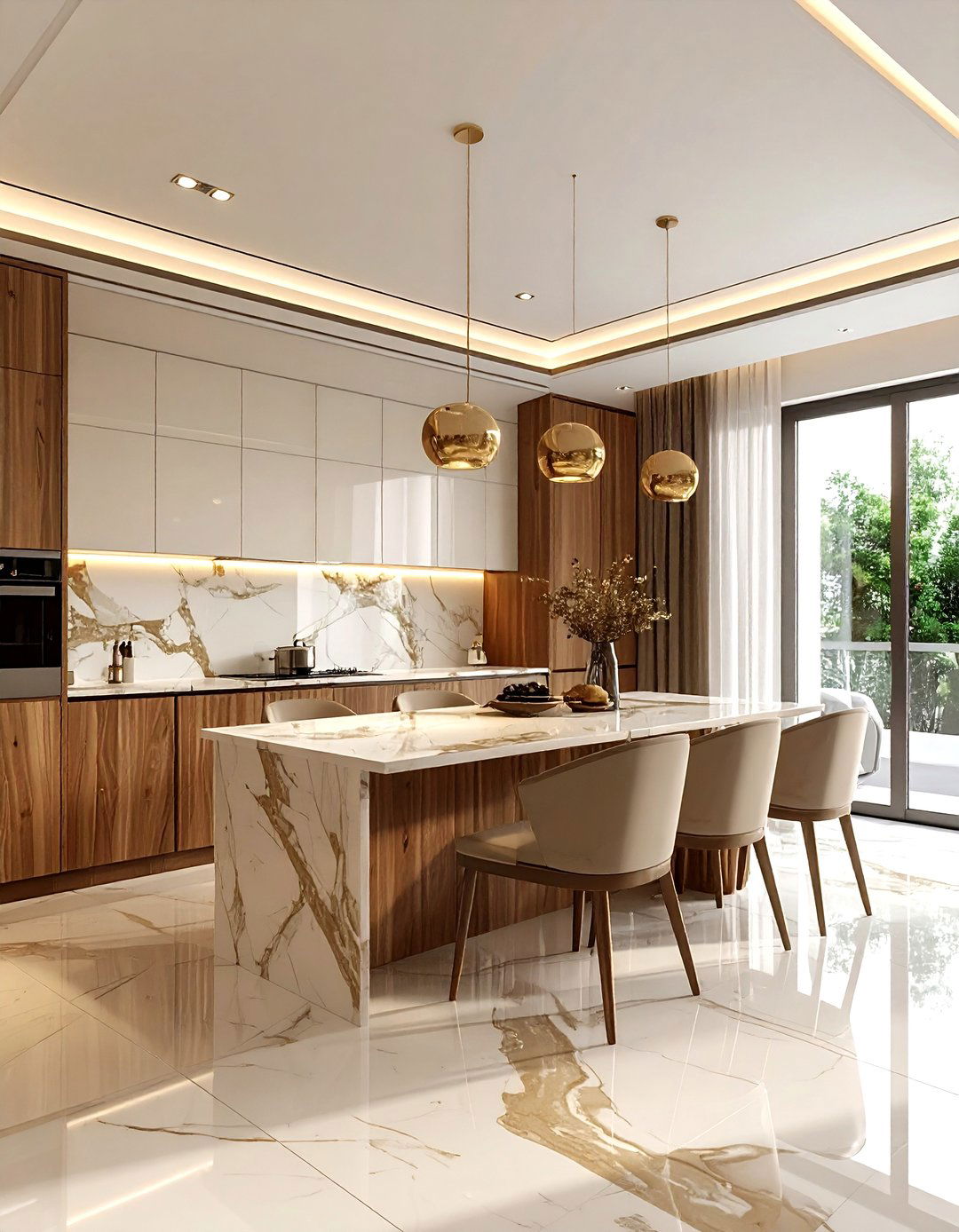 Contemporary Kitchen Dining Space - 30 dining room kitchen combo ideas