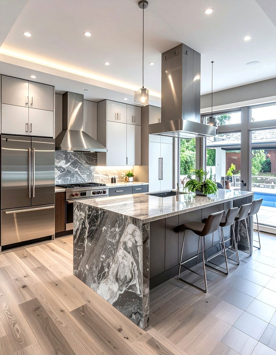 Contemporary Kitchen Polished Nickel - 30 nickel accent kitchen ideas