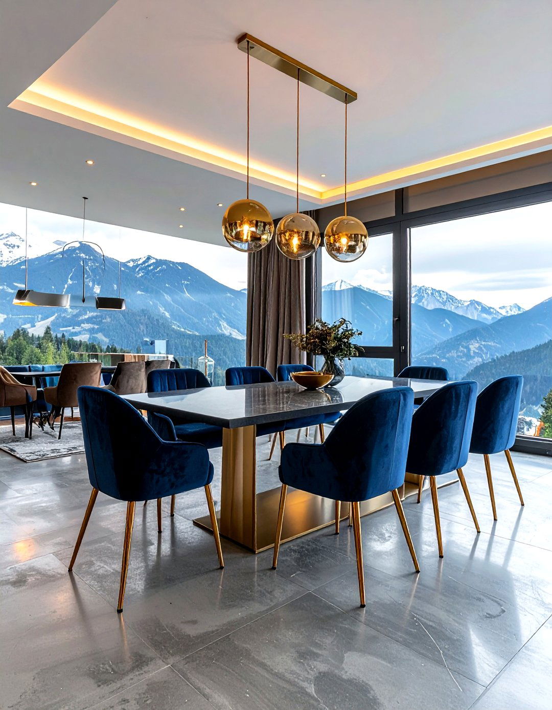 Contemporary Mountain Dining Room - 30 mountain dining room ideas