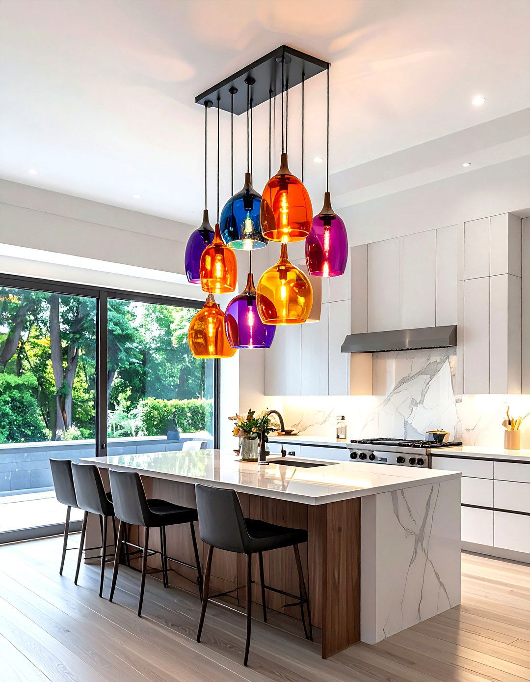 Contemporary Multi Light Chandelier - 30 kitchen chandelier ideas