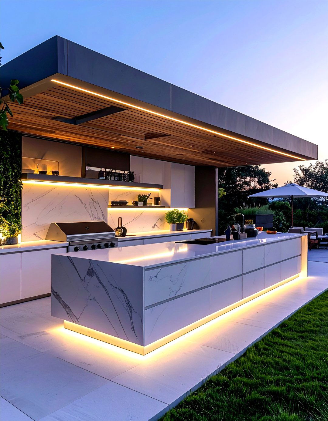 Contemporary Outdoor Kitchen - 30 patio kitchen ideas
