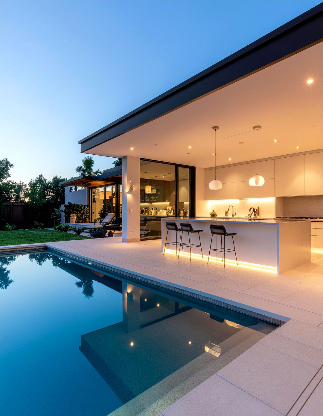 Contemporary Pool House Kitchen Lighting - 30 pool house kitchen ideas