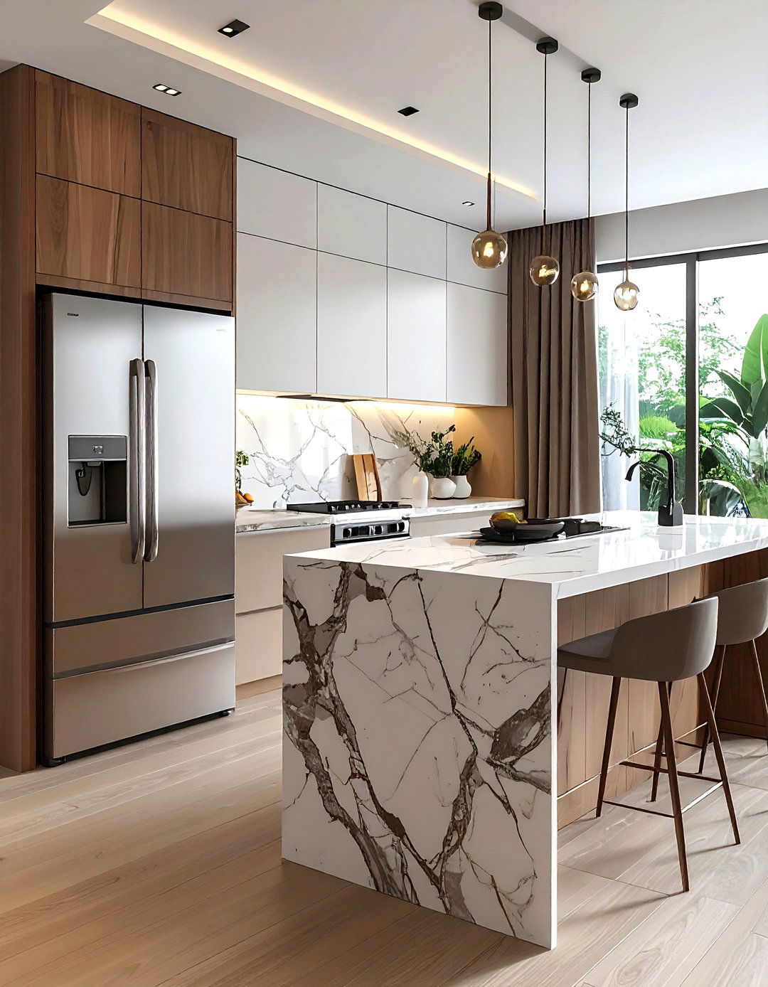 Contemporary Refrigerator - 30 French door refrigerator kitchen ideas