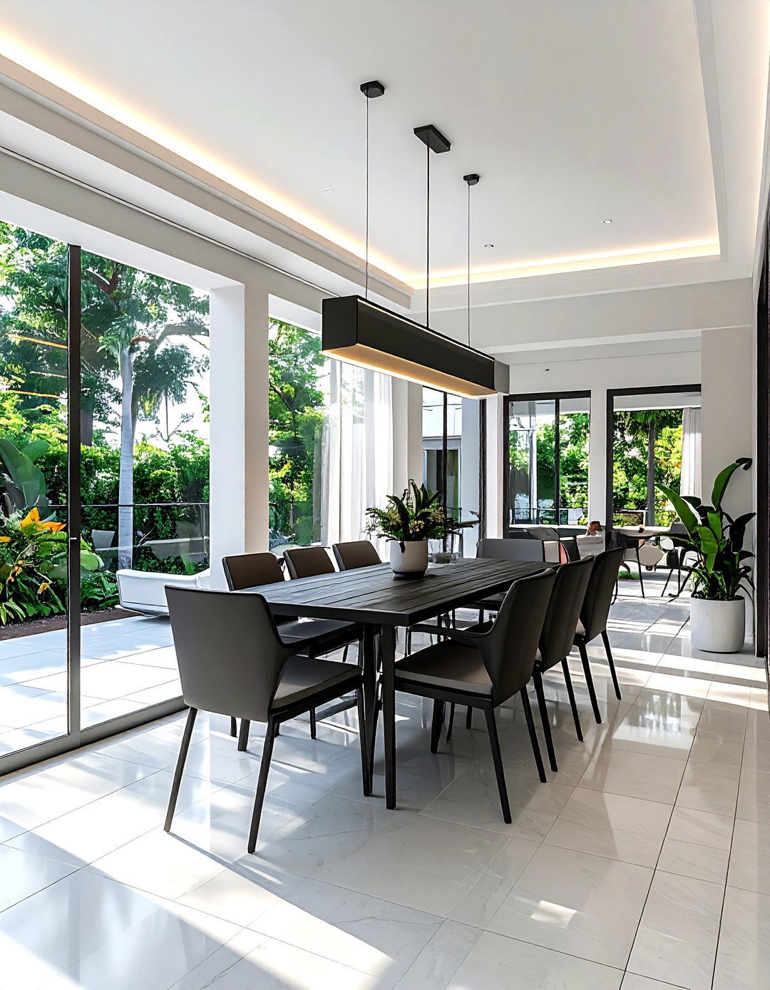 Contemporary Screened Porch - 30 screened porch dining ideas