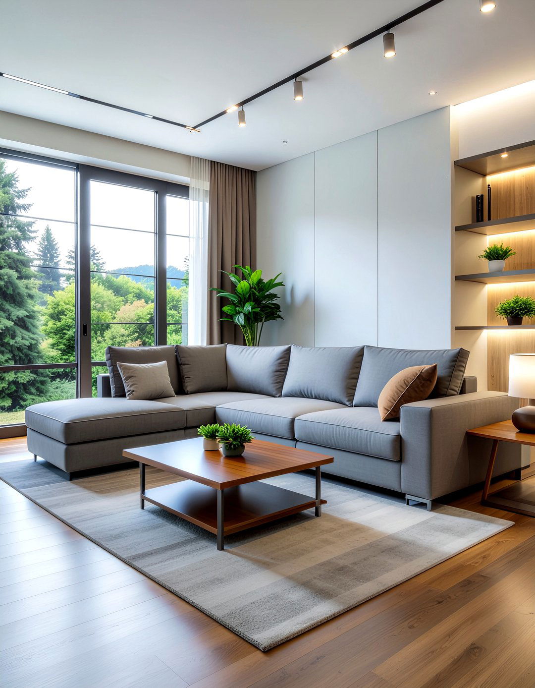 Contemporary Sectional Sofa - 30 L-shaped sofa living room ideas