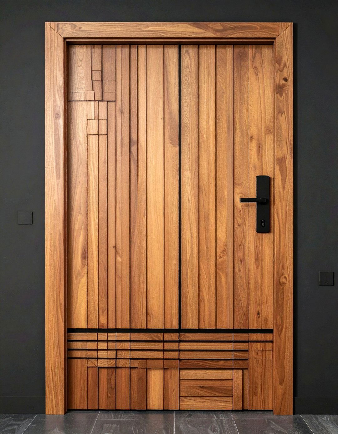 Contemporary Slat Door - 30 bedroom door ideas