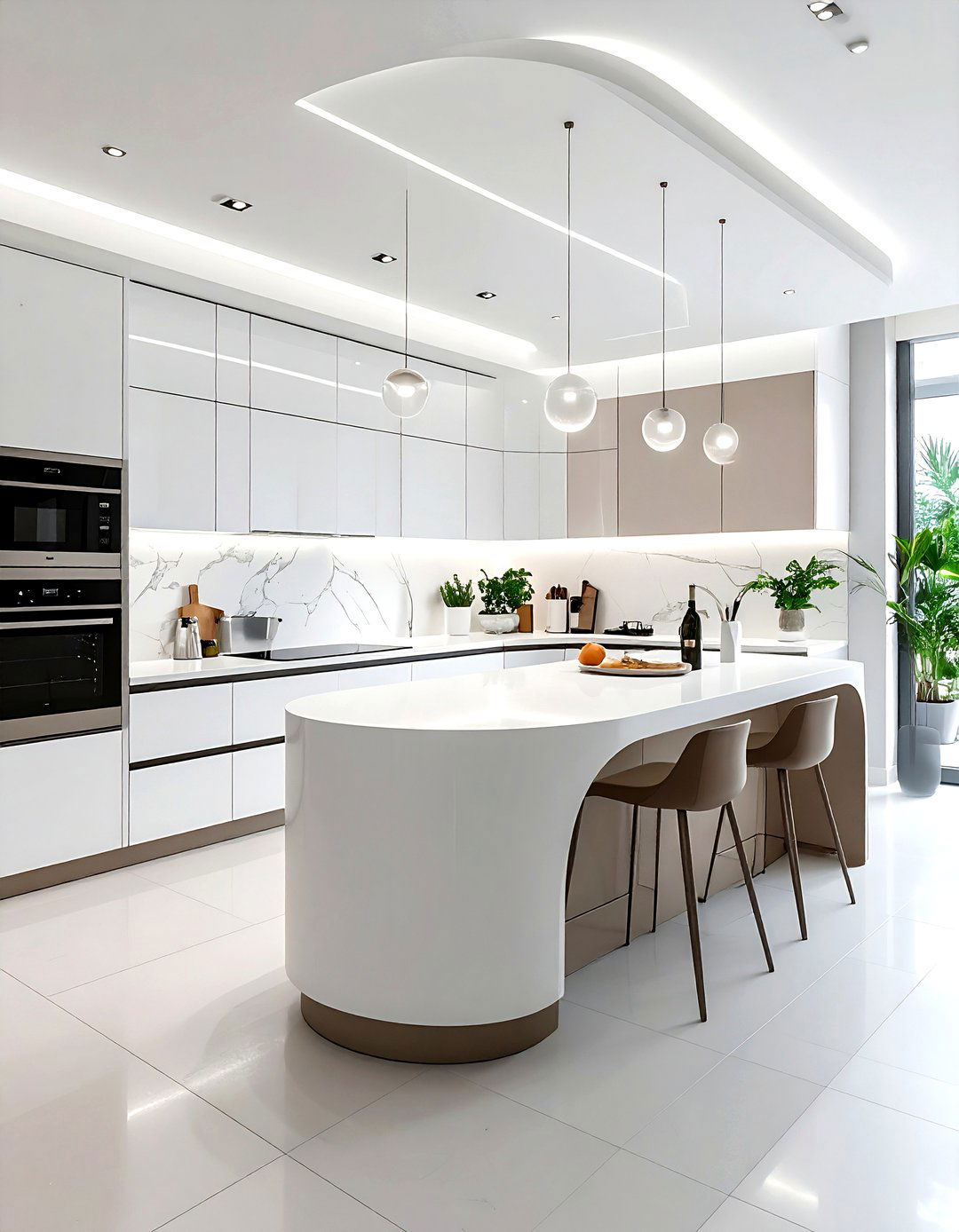 Contemporary Taupe And White Kitchen - 30 taupe and white kitchen ideas