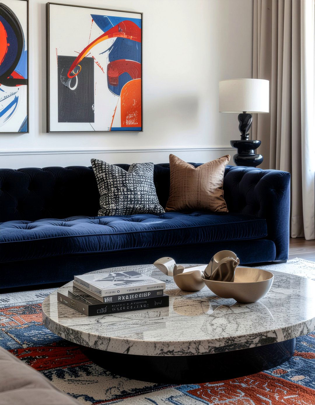 Contemporary Tuxedo Sofa - 30 living room tuxedo sofa ideas