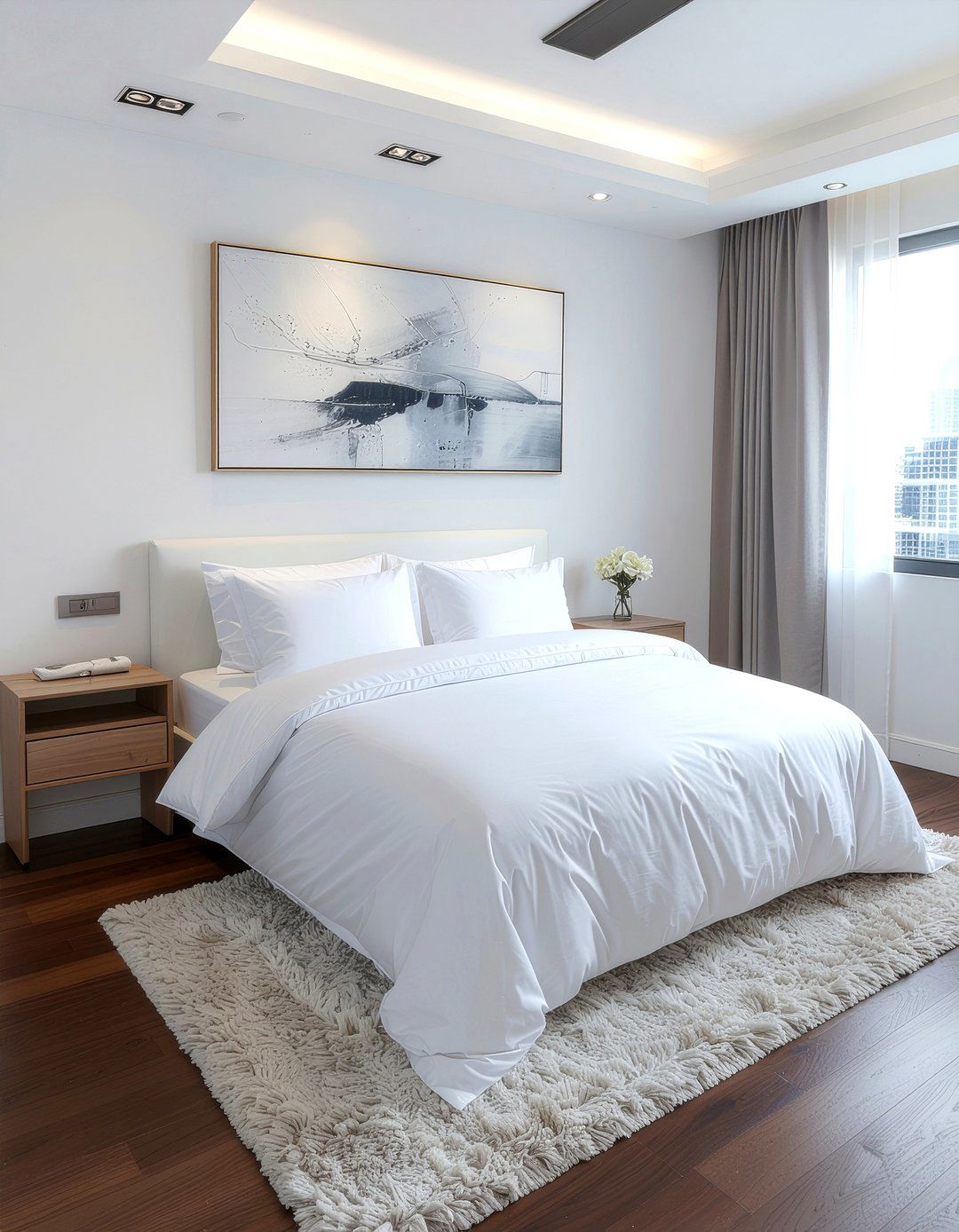 Contemporary White Bedding - 30 bedroom white bedding ideas
