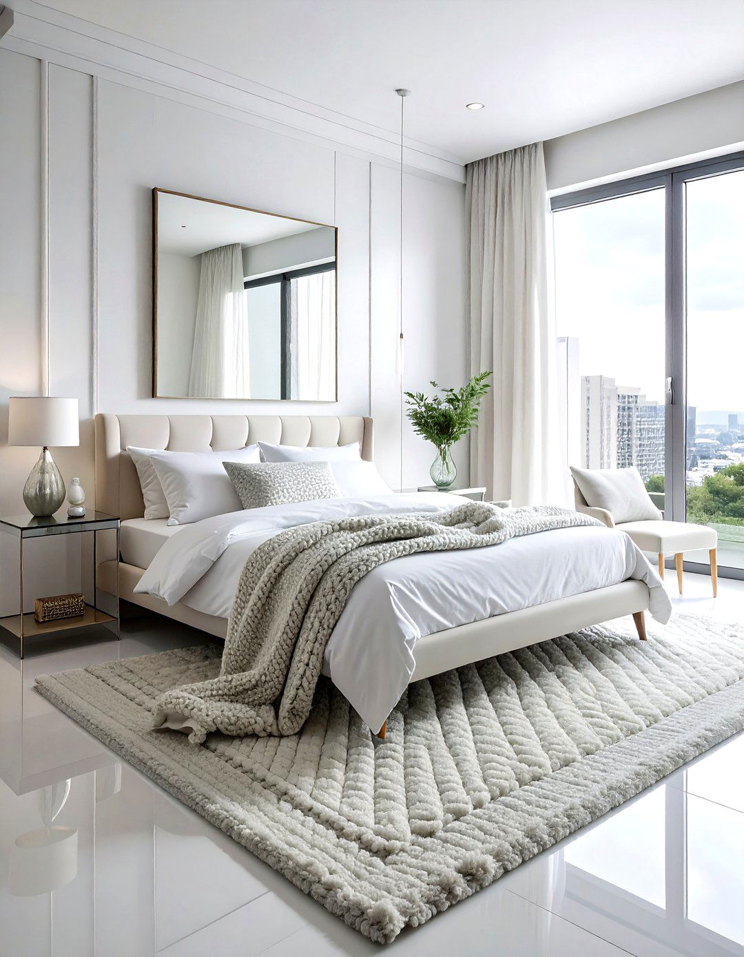 Contemporary White Bedroom - 30 rental apartment bedroom ideas