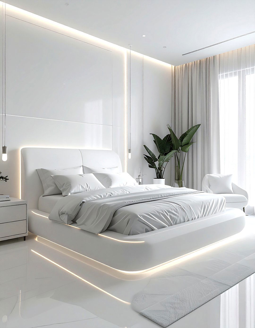Contemporary White Bedroom - 30 white bedroom furniture ideas