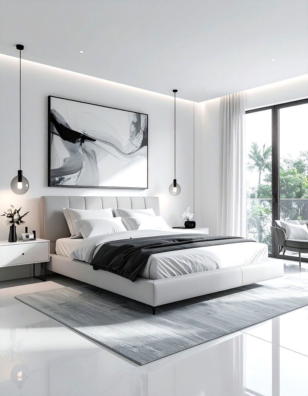 Contemporary White Bedroom - 30 white bedroom ideas