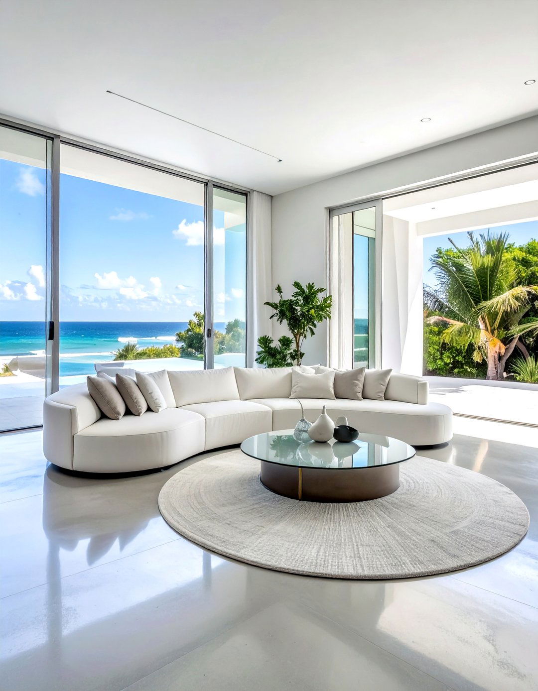 Contemporary White Coastal Living Room - 30 coastal white living room ideas