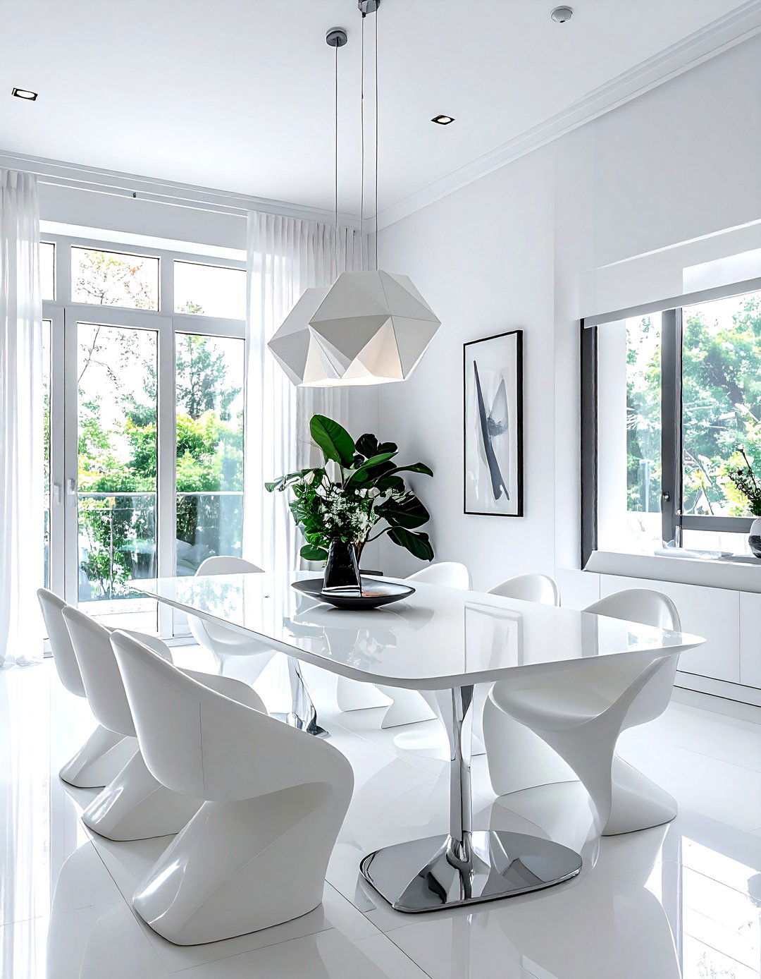 Contemporary White Dining Room - 30 white dining room decor ideas