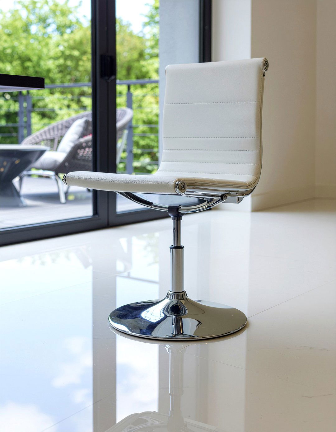 Contemporary White Host Chair - 30 host dining chair ideas