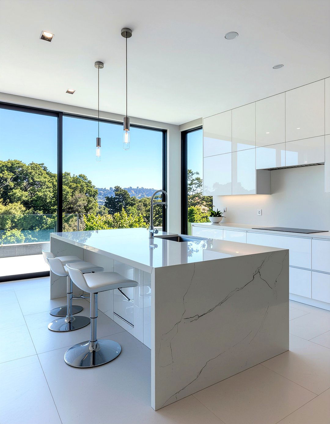 Contemporary White Kitchen - 30 parade of homes kitchen ideas