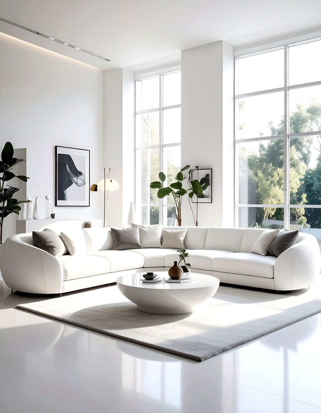 Contemporary White Living Room - 30 modern white living room ideas