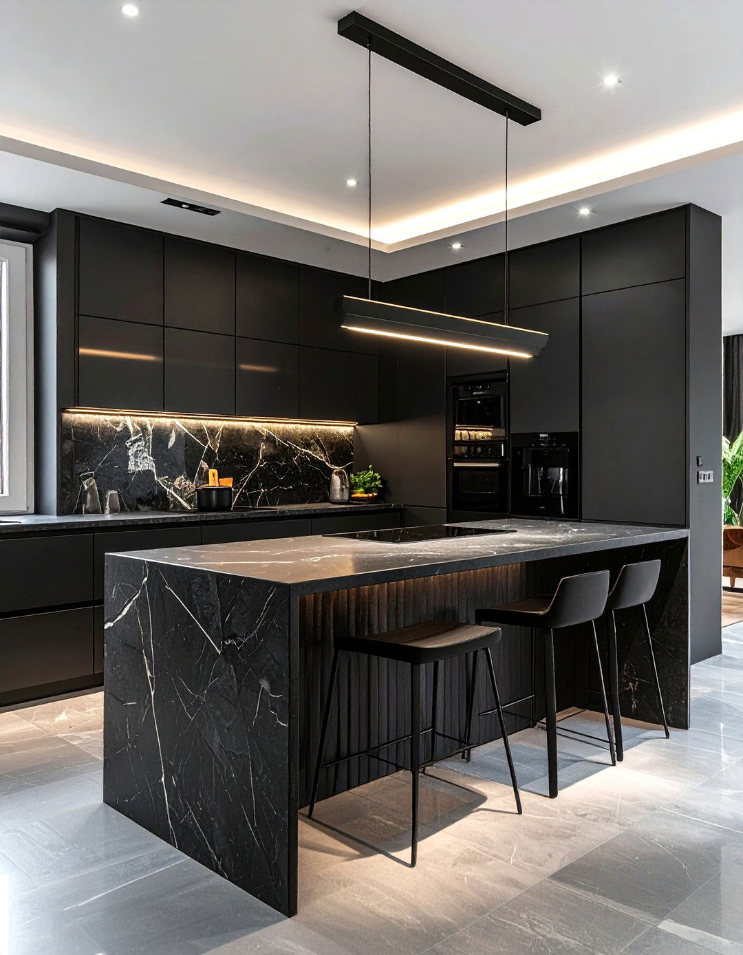 Contemporary black kitchen cabinets - 30 black kitchen cabinet ideas