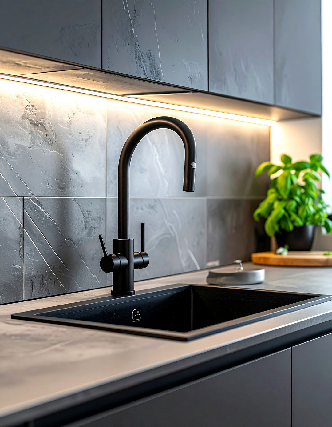 Contemporary black wall mount faucet - 30 wall-mount kitchen faucet ideas