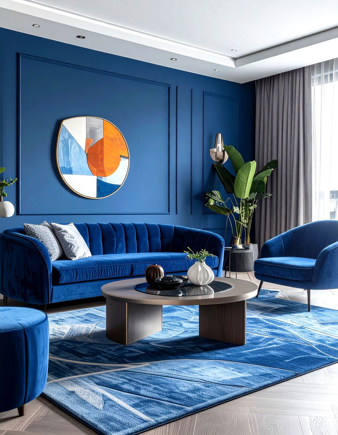 Contemporary blue living room - 30 modern blue living room ideas