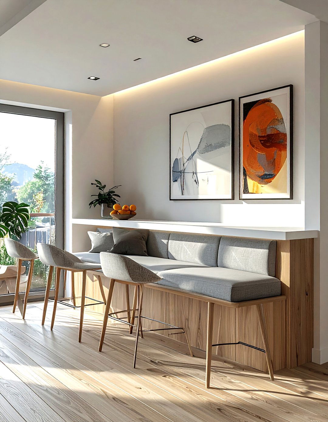 Contemporary breakfast nook bar - 30 pass-through dining room ideas