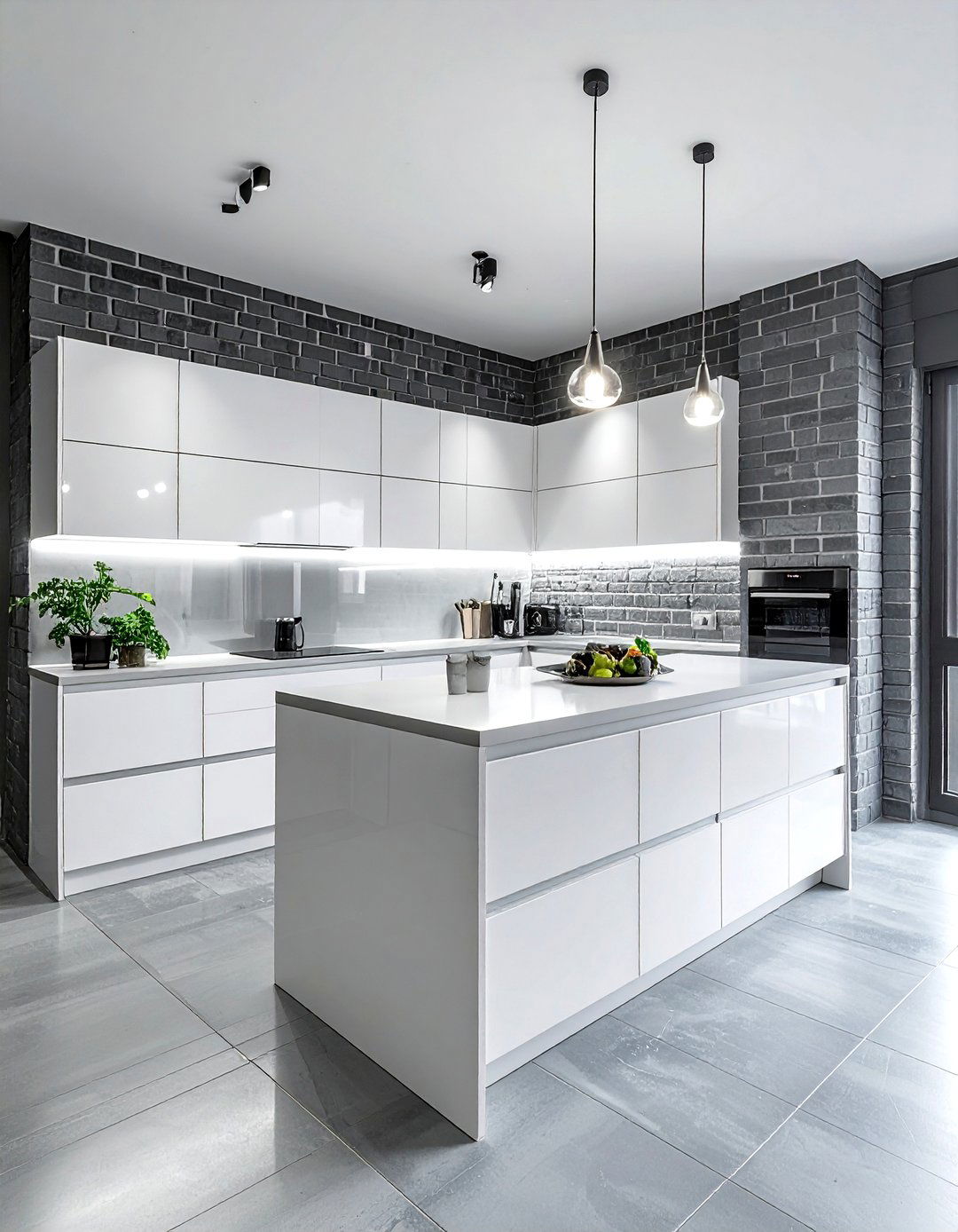 Contemporary brick kitchen - 30 exposed brick kitchen ideas